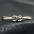 thumbnail image 5 of Silver Infinity Knot Cuff Bracelet Stainless Steel Non Tarnish Adjustable, 5 of 5