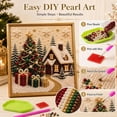 thumbnail image 4 of DIY Christmas Pearl Diamond Painting Art Kit with Frame, Christmas Pearl Beads Art DIY Christmas Pearl Diamond Painting Art Kit Gemstone Diamond Dots Beads for Home Wall Decor, 4 of 12
