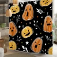 thumbnail image 2 of Tchckioa Halloween Pumpkins Shower Curtain,72x72 Inch Waterproof Hooks Bath Curtain for Bathroom, 2 of 6