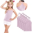 thumbnail image 2 of Crunowin Boys And Girls Summer 5-Pack Tank Tops, Y-Strap Round Neck Lightweight Cotton Casual Kids Vest Size 8 Pink, 2 of 9