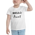 thumbnail image 3 of Hello Aunt Cute Toddler T Shirts for Boys Girls (White, Youth S), 3 of 5