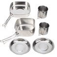 thumbnail image 2 of Stainless Steel Cookware Cookware, Stainless Steel Frying Pan Cookware Sets, for Outdoor Camping Silver, 2 of 8