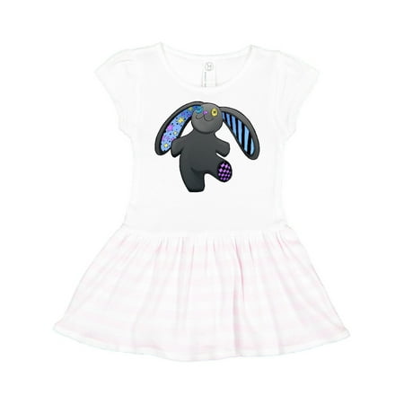 

Inktastic Cute Black Goth Stuffed Bunny Gift Toddler Girl Dress