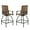 Brown, variant on LEVELEVE Patio Bar Set 2pcs Swivel Bar Stools Outdoor Bistro Textilene Furniture Stability All-Weather Set