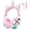 Unicorn Pink, variant on QearFun Kids Dinosaur Headphones Wired with Mic, 85/94dB Safe Volume Limit, Sparkly Wired Headset, Foldable, Sharing Port & Tangle-Free Cord for School, Tablet, Travel, Boys & Girls