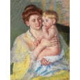 thumbnail image 2 of Cassatt, Mary 15x18 Black Ornate Wood Framed with Double Matting Museum Art Print Titled - Baby John with Forefinger in His Mouth, 2 of 4