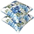 thumbnail image 5 of Blue and White Floral Pillow Covers 18x18 Set of 2, Spring Hydrangea Hibiscus Flower Throw Pillow Covers Outdoor Decorative Pillow Case for Couch Bed Sofa Cushion Home Decor, 5 of 6