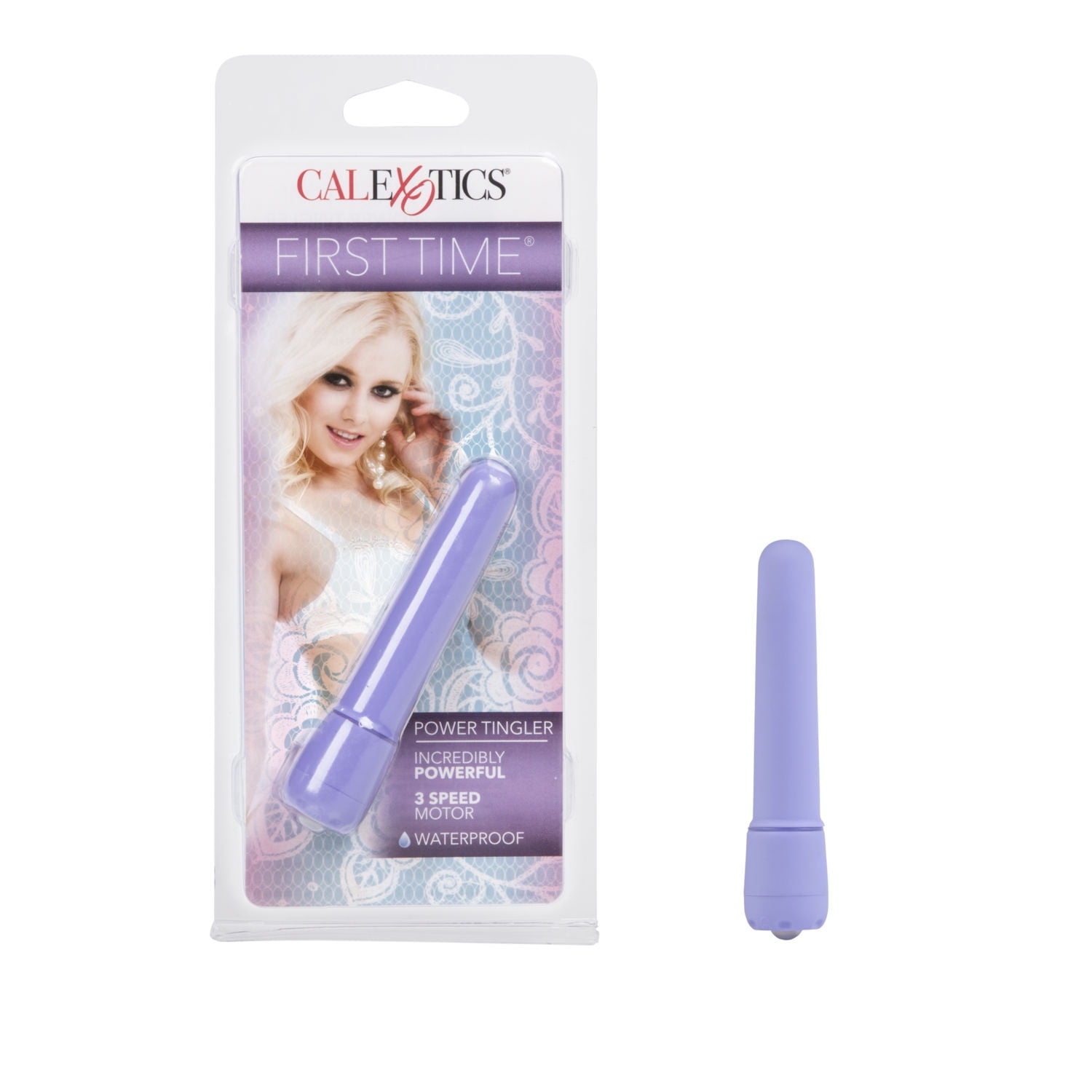 CalExotics First Time 3 Speed Power Tingler Vibrator - Purple