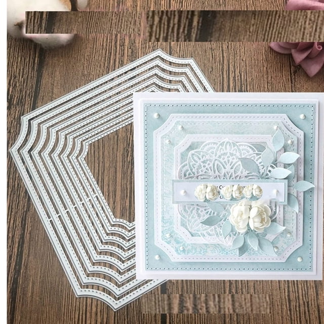 Troqueles metálicos DDeehs, 8 piezas, 12 x 12 cm, plantillas para scrapbooking