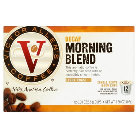 Victor Allen's Coffee Decaf Morning Blend Single Serve Brew Cups, 0.30
