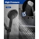 thumbnail image 3 of Cabezal de ducha de mano de alta presión de 3 ajustes con manguera de acero inoxidable de 59" y montaje ajustable, ideal para baño, 3 of 7