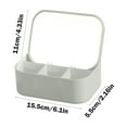 thumbnail image 3 of ¡Oferta Imperdible!, Caja de almacenamiento de cosméticos con tapa y etiqueta a prueba de polvo Caja de almacenamiento de escritorio con seis compartimentos para lápiz labial y artículos diversos, 3 of 8