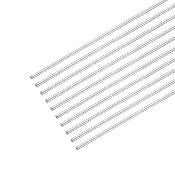 Unique Bargains 304 Stainless Steel Round Rods 0.8mm x 250mm for DIY Craft, 10 Pack