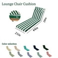 thumbnail image 2 of Outdoor Chaise Lounge Chair Cushion, Replacement Cushions For Patio Furniture, Waterproof Pool Chair Cushions With Headres, Fade Resistant Sun Lounger Cushions（2pc Green and white）, 2 of 6