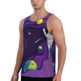 thumbnail image 2 of Easygdp Astronaut Men's Tank Top, Sleeveless Muscle T Shirts, Breathable, Quick-Dry, Loose for Gym, Running, Fitness - Small, 2 of 9