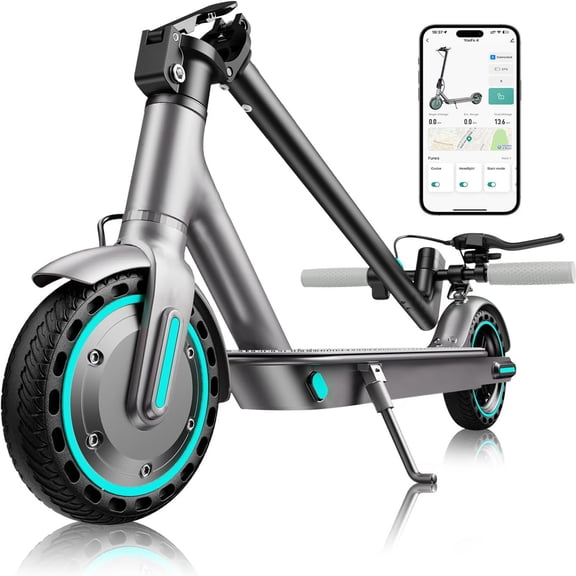Electric Scooter for Adults - 350W Motor 8.5" Solid Tires, up to 19MPH and 16Miles Long-Range Portable E Scooter