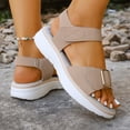 thumbnail image 6 of Womens Sport Walking Sandals Thick Athletic Cushion Outdoor Hiking Sandles Comfortable Casual Summer Round Open Toe Soft Sole Flat Sandals, 6 of 9