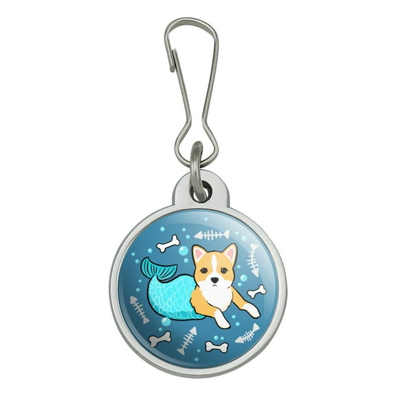 Merdog Mermaid Dog Jacket Handbag Purse Luggage Backpack Zipper Pull Charm