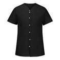 thumbnail image 4 of Besolor Mens Cotton Linen Button down Shirts Vintage Short Sleeve Summer Shirts Casual Loose Beach Vacation Tops, 4 of 6