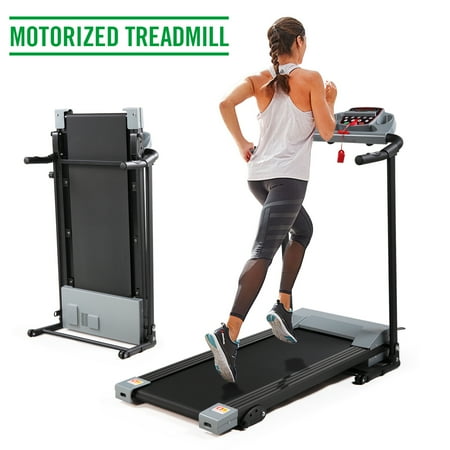 Jaxpety Folding Treadmill 2.0 HP Electric Motorized Fitness Running Home Machine 6.with LCD display/ iPad and Drink (Best Treadmill For Older Person)