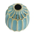 thumbnail image 4 of Sagebrook Home Ceramic 8"h Decorative Vase, Turquoise/gold, 4 of 7