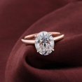 thumbnail image 2 of solitaire jewels 2.75CT Oval Moissanite Hidden Halo Engagement Ring For Women, 10K Rose Gold, 2 of 9