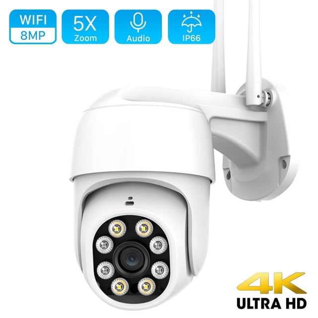Cámara IP inalámbrica para exteriores, videocámara de seguridad CCTV de 8MP, 4K, Wifi, H.265, 5MP, 3MP, PTZ, 1080P, seguimiento de IA, videovigilancia