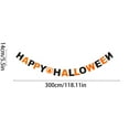 thumbnail image 4 of Xuniizn Happy Halloween Banner Indoor 9.84Ft Black and Orange Bunting Halloween Banners for Halloween Party Decorations, Fireplace Wall Halloween Decorations for Home Indoor & Outdoor, 4 of 7