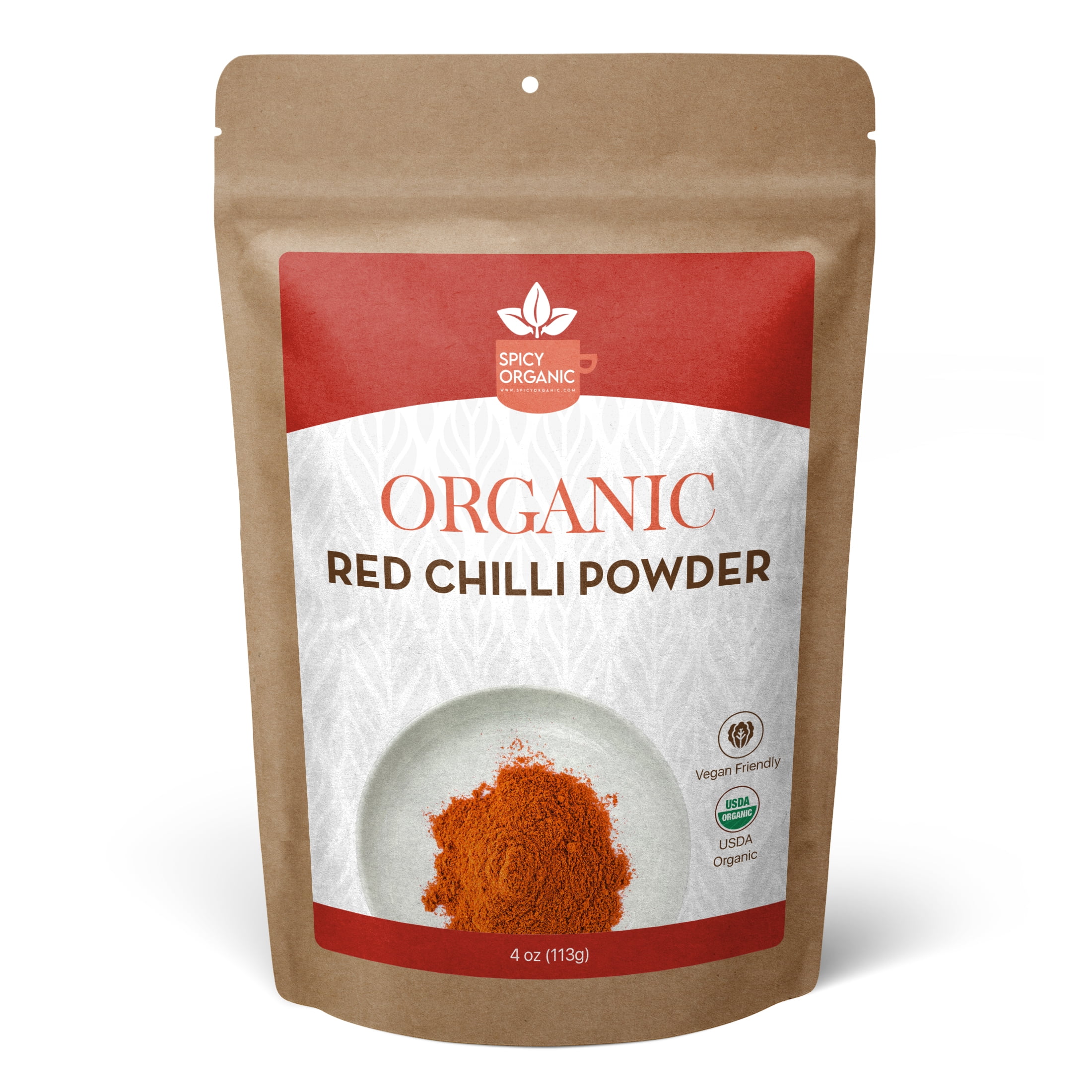 SPICY ORGANIC Red Chili Powder 4 OZ 100 USDA Organic, NonGMO Red