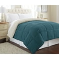 thumbnail image 3 of Modern Threads Reversible Blue Coral & Oatmeal All-Season Down Alternative Adult Bed Comforter, Twin, 3 of 9