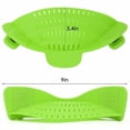 thumbnail image 5 of Silicone Clip On Strainer for Pots Adjustable Colander Spout Food Strainer Gadget for Draining Spaghetti, Pasta, Ground Beef, Vegetables, and Fruits, Fits On Pots, Pans, and Bowls（Random color）, 5 of 11
