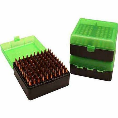 MTM RS Flip Top, 100-Round Ammo Case, Green/Black (Best Deal On 22 Ammo)
