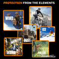 thumbnail image 5 of Bikershades Motorcycle Riding Safety glasses Foam Padded Mens Sunglasses Biker Wrap Around Goggles, 5 of 8