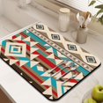 thumbnail image 3 of 2 Pack Washable Rubber Bohemian Vintage Floral Dish Drying Mats for Kitchen Counter Home Large Coffee Bar Pad Accessories and Decor for Utensils Stemware (2pcs 18''x24''+19.5''x12''), 3 of 6