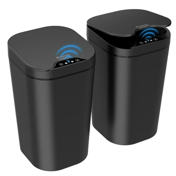 Bote de basura Kssvzz automático de 3 litros con sensor de movimiento en la tapa, paquete de 2