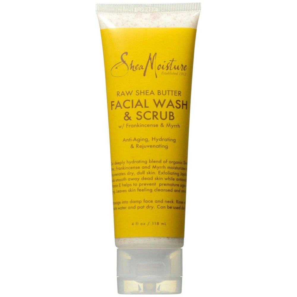 Shea Moisture Raw Shea Butter Facial Wash & Scrub, 4 Ounce, Gently