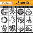 thumbnail image 1 of Plantilla CrafTreat de girasol, 12 piezas, 15 x 15 cm, para madera y lienzo, 1 of 6