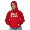thumbnail image 4 of Meat Sucks Vegan Vegetarian Veggie Unisex Plus Size Hoodie Brisco Brands 4X, 4 of 6