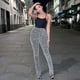 thumbnail image 2 of Pantalones ajustados sexys de rayas de punto para mujer, moda de verano europea y americana, pantalones casuales de cintura alta y cadera para chicas calientes, 2 of 6