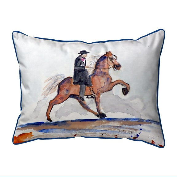 Betsy Drake Interiors Brown Walking Horse Extra Large Zippered Pillow 20x24