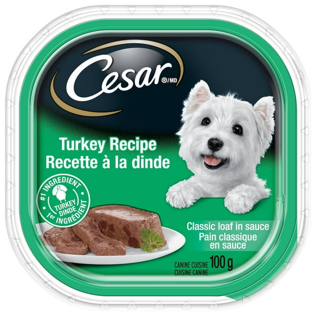 Cesar Nourriture Humide pour Chiens Classic Loaf in Sauce Dinde, 100g