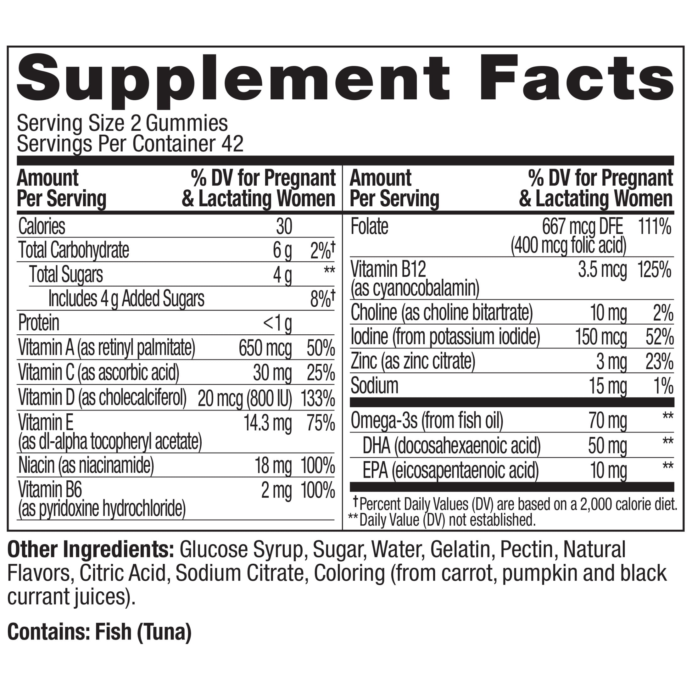 (3 pack) OLLY Prenatal Multivitamin Gummy Supplement, Folic Acid, Omega 3 DHA, 84 Count