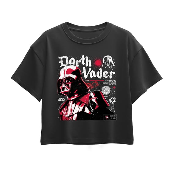 Star Wars - Darth Vader Zine Darks Only - Youth Girls Boxy T-Shirt