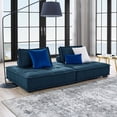 thumbnail image 2 of Tufted Loveseat Sofa Set, Fabric, Navy Blue, Modern Contemporary Urban Design, Living Lounge Room Hotel Lobby Hospitality, 2 of 6