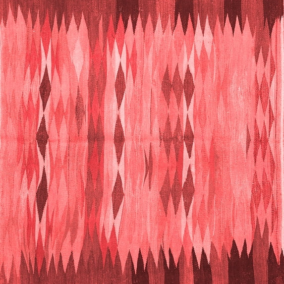Ahgly Company Indoor Square Oriental Red Traditional Area Rugs, 3' Square