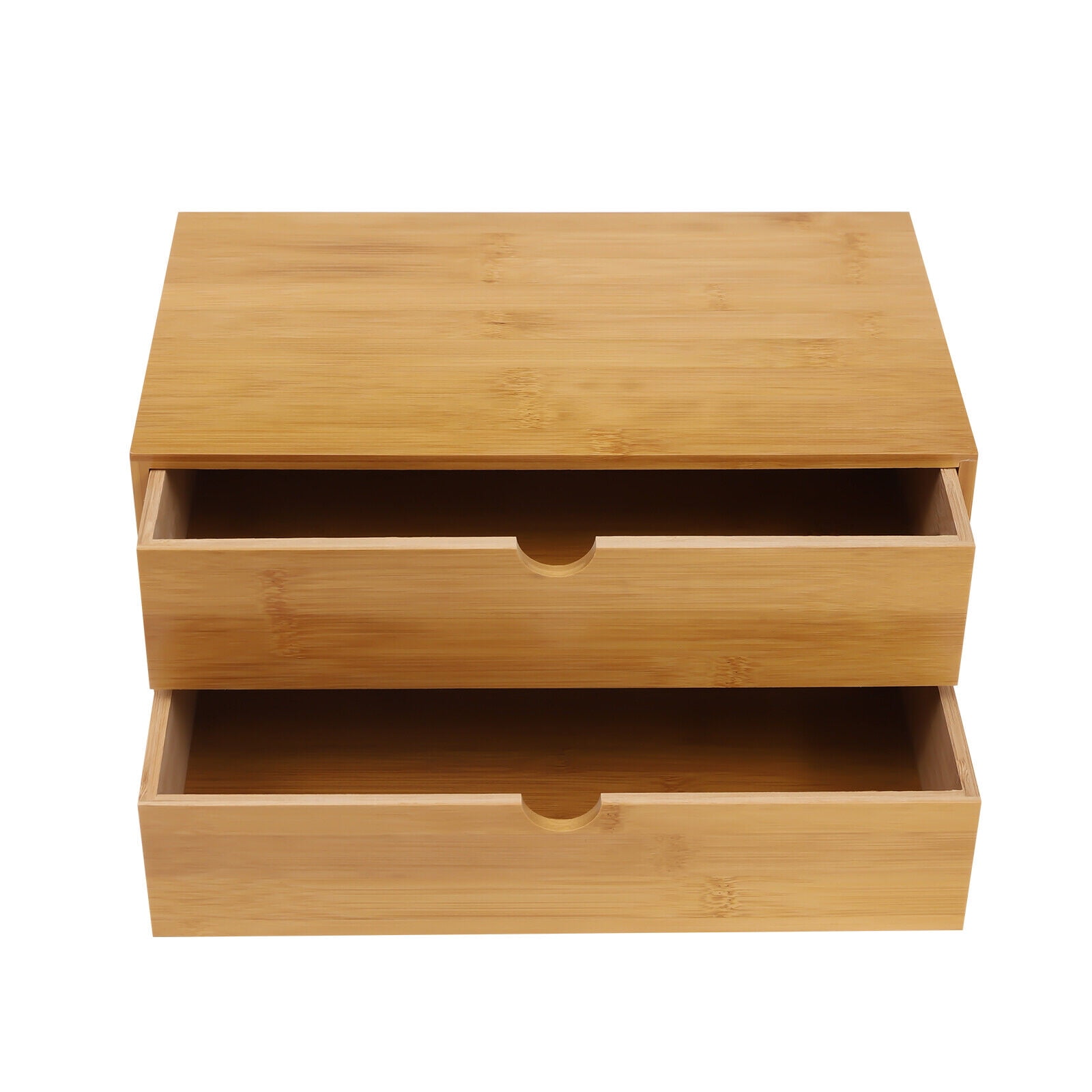 Desk Organizer - Mini Bamboo Desk Drawer Tabletop Storage Organization Box for Office Home Toiletries Supplies, No Assembly Required
