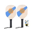 thumbnail image 2 of Pickleball Wood Paddle Set Beginner Racket Durable 2 Paddles 2 Pickle Balls Style A | With Cover, 2 of 5