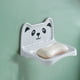 thumbnail image 1 of Almacenamiento y organización del baño, encantadora jabonera de pared con forma de oso pequeño, jabonera para inodoro, sin acumulación de agua ni drenaje, estructura desmontable, jabonera, estante de, 1 of 6