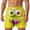 18-Yellow, variant on ibiyuan Funny Cartoon Face Print Mens Swim Trunks Elastic Waist Mens Bathing Suits Lightweight Drawstring Waist Beach Swimwear Mens Shorts