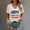 Beige, variant on Shirts for Women Independence Day Print Short Sleeve V Neck Summer Top Beige Xxl Womens Blouses